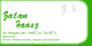 zalan haasz business card